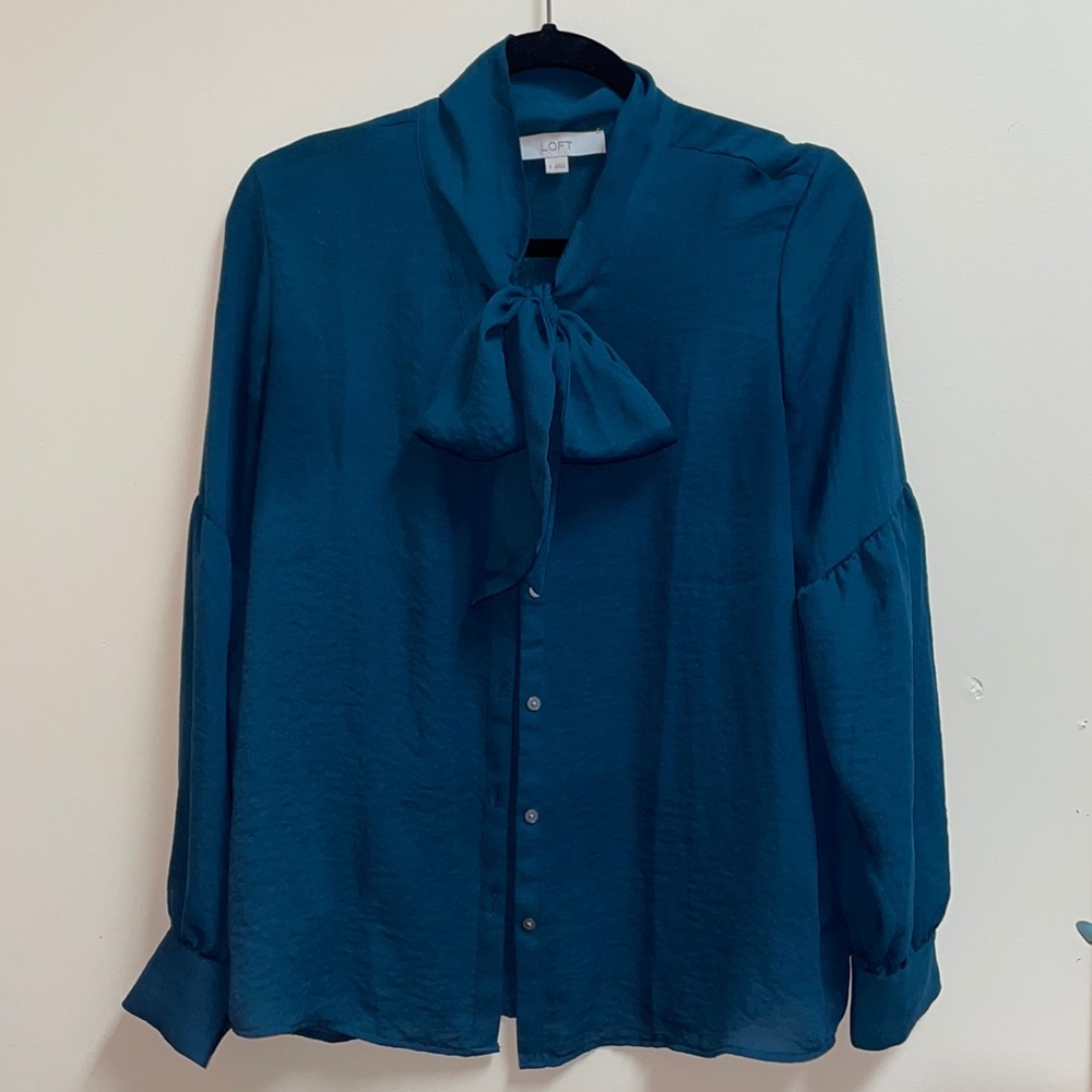 LOFT Bow Yoke Blouse